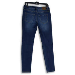 Womens Blue Denim Medium Wash 5-Pocket Design Distressed Skinny Jeans Sz 28 alternative image