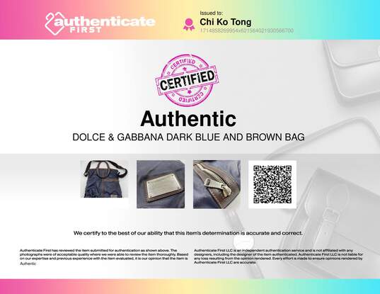 Authentic Dolce & Gabbana Blue Handbag image number 8