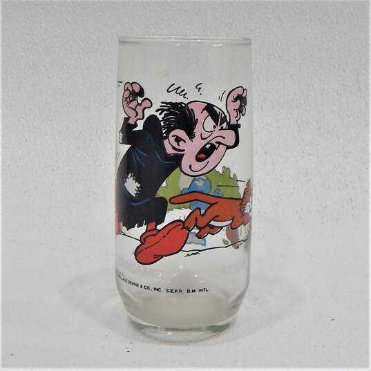 VTG 1970s-80s Collectible Drinking Glasses Smurfs Care Bears Shazam Six Million Dollar Man image number 7