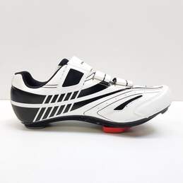 Venzo Men's White & Black Cycling Shoes Size 8