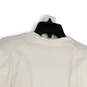 Womens White Long Sleeve Knitted Open Front Cardigan Sweater Size Medium image number 3