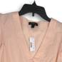 NWT Womens Pink V-Neck Cap Sleeve Pullover Blouse Top Size 00 image number 3