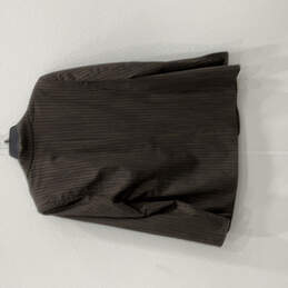 Womens Brown Striped Long Sleeve Notch Lapel Three Button Blazer Size 12 alternative image