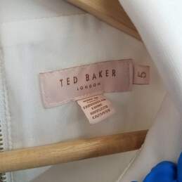 Ted Baker Charsy floral ponte stretch dress size 5 / US 12 white alternative image