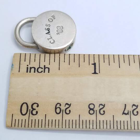 Tiffany & Co. 925 Sterling Class Of 08 Mini Round Padlock Charm W/C.O.A 9.5g image number 5