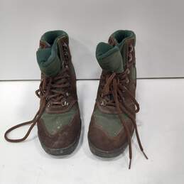 Men's Brown & Green Hiking Boots Size 7 alternative image