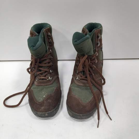 Men's Brown & Green Hiking Boots Size 7 image number 2