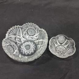 Pair of 2 Crystal Glass Bowls alternative image