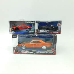 3 Jada Fast & Furious Diecast Cars Dom's Plymouth, Buick & Lykan Hypersport alternative image