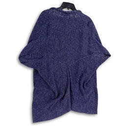 Womens Blue Heather Knitted Pockets Open Front Cardigan Sweater Size S/M alternative image