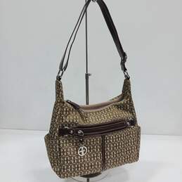 Giani Bernini Golden-Tone Brown Patterned Bag