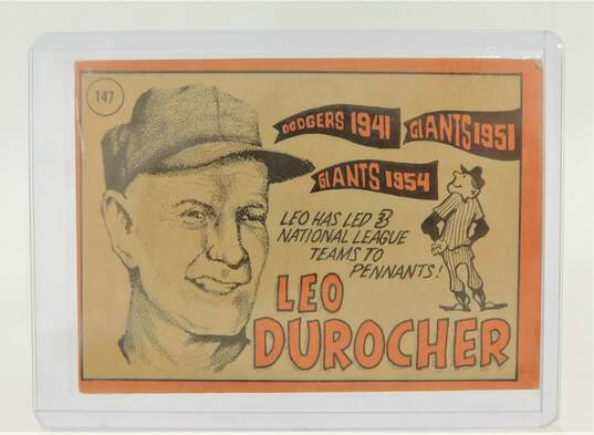 1969 Leo Durocher Topps #147 Chicago Cubs image number 2