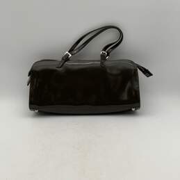 Via Spiga Womens Green Patent Leather Inner Pockets Zip Shoulder Handbag alternative image