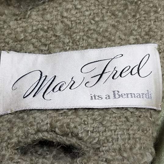 Vintage Mar Fred Bernardi Fox Fur Sage Green Button-Up Wool Coat image number 4