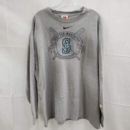 Nike Team Seattle Mariners Gray Long Sleeve Shirt Size XL