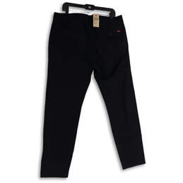 Mens Black Flat Front Slash Pocket Regular Fit Chino Pants Size 36X32 alternative image