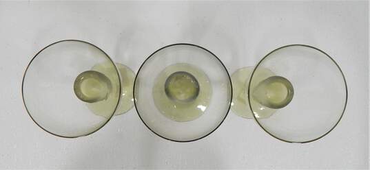 Rosenthal Studio Line Papyrus Green Tulip Stem Wine Goblets Glasses Set of 3 image number 2