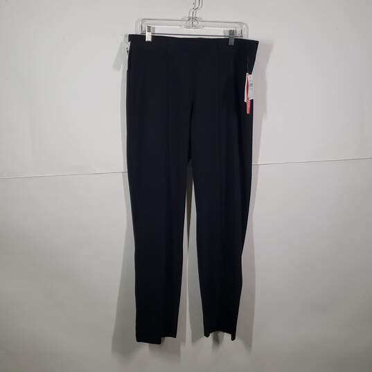 NWT Womens Regular Fit Pleated Front Straight Leg Dress Pants Size Large image number 1