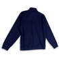 Mens Blue Long Sleeve 1/4 Zip Mock Neck Pullover Sweatshirts Size Small image number 2