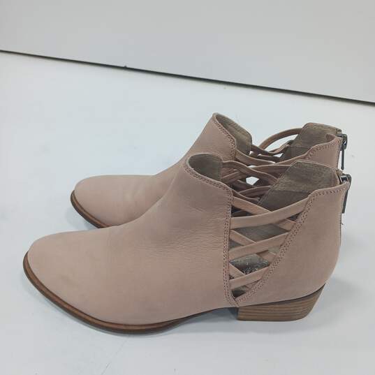 Seychelles Dusty Rose Criss-Cross Leather Booties Size 6.5 image number 4