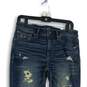 NWT American Eagle Womens Blue Denim Airflex + Distressed Skinny Jeans Sz 31/30 image number 3