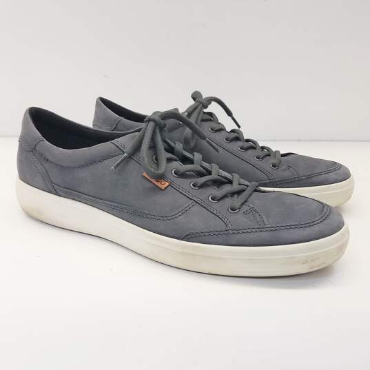 Ecco Gray Nubuck Leather Lace Up Sneakers Shoes Men's Size 14 M image number 1