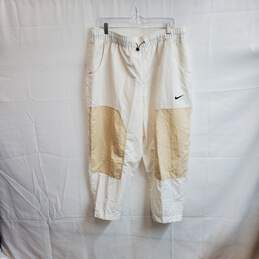 Nike White High Rise Loose Fit Windbreaker Pants WM Size XL NWT