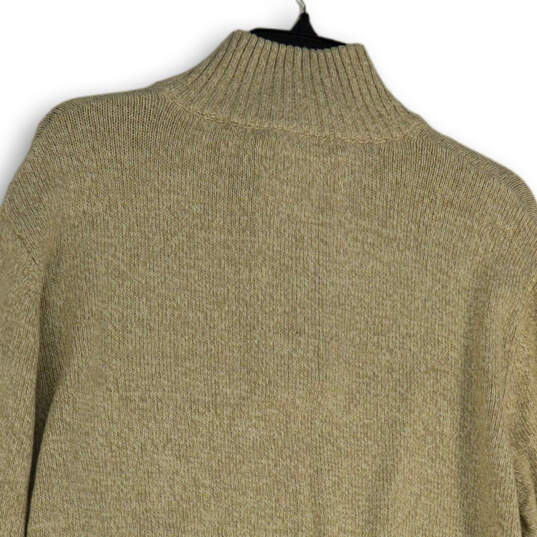 NWT Womens Tan Tight-Knit Long Sleeve Mock Neck Pullover Sweater Size XL image number 4