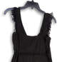 Womens Black V-Neck Sleeveless Front Tie Pullover Wrap Dress Size 6P image number 4