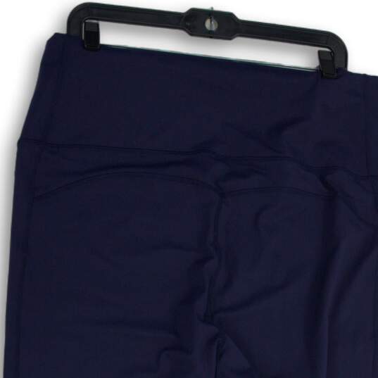NWT Womens Navy Blue PureLuxe Elastic Waist Pull-On Cropped Leggings Sz 3/20-22 image number 4