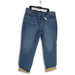 NWT Eddie Bauer Womens Blue Denim Medium Wash Boyfriend Jeans Size 20W
