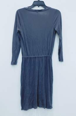 J. CREW Women's Gray Drawstring V-Neck Henley Dress Size XS alternative image