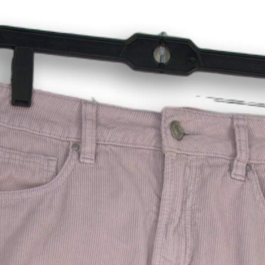 Pacsun Womens Lavender Corduroy Flat Front 5-Pocket Design Mini Skirt Size 26 image number 3