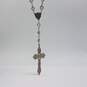 Sterling Silver Crystal Link Cross Rosary 25.4g image number 7