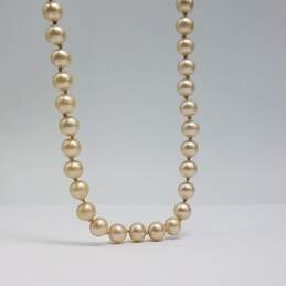 Sterling Silver FW Pearl Knotted 47 Inch Strand Necklace 111.3g