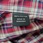 Barneys New York Cotton Plaid LS Button Up Shirt Women's Small image number 4