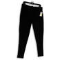 NWT Womens Black Mid Rise Elastic Waist Activewear Ankle Leggings Size M image number 1