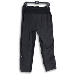Womens Black Pinstripe Slash Pocket Drawstring Ankle Pants Size 8 alternative image