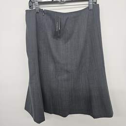Gray Wool Pleated Midi Skirt alternative image