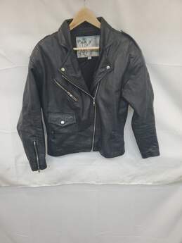 Mn LA Studio Leather Jacket Zip Up Sz M Korea