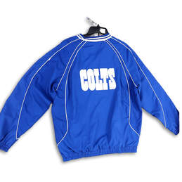 Mens Blue Indianapolis Colts Long Sleeve Pullover Windbreaker Jacket Size L alternative image