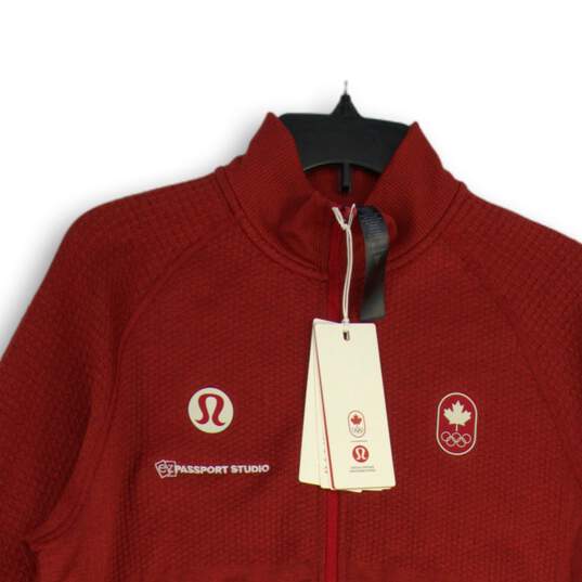 NWT Lululemon Womens Red Team Canada Engineered Warmth Full-Zip Jacket Size M image number 3