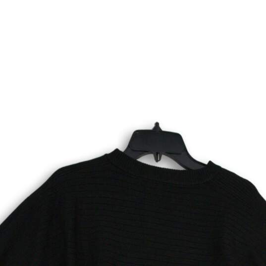 NWT Philosophy Womens Black Crew Neck Dolman Sleeve Pullover Sweater Size S/P image number 4