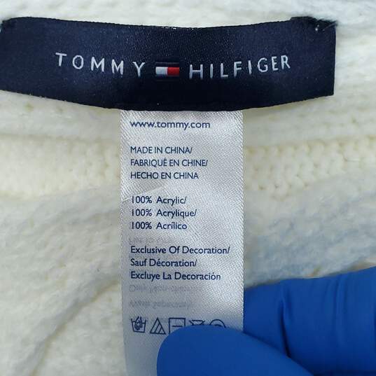 Tommy Hilfiger Cream Hat and Scarf image number 3