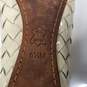 Tory Burch Women's Prescott Off-White Leather Basket Weave Flats Size 5.5 w/COA image number 7