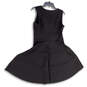 NWT Womens Black Sleeveless Square Neck Back Zip Fit & Flare Dress Size 12 image number 4