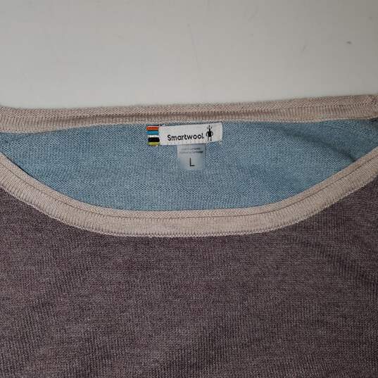 Smartwool Long Sleeve Wool Blend Pullover Sweater Size L image number 3