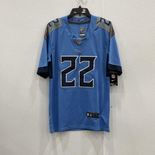 NWT Mens Blue Tennessee Titans Derrick Henry #22 Football NFL Jersey Size S image number 1