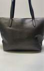 Coach 23592 Taylor Metallic Silver Leather Tote Bag image number 2