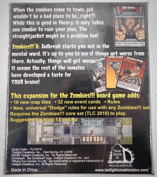 Twilight Creations presents Zombies!!! 8 Jailbreak Board Game Expansion Card Set image number 2